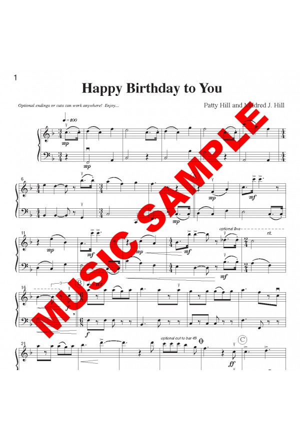 Happy Birthday to You - Duet for Flute or Oboe or Violin & Cello or Bassoon